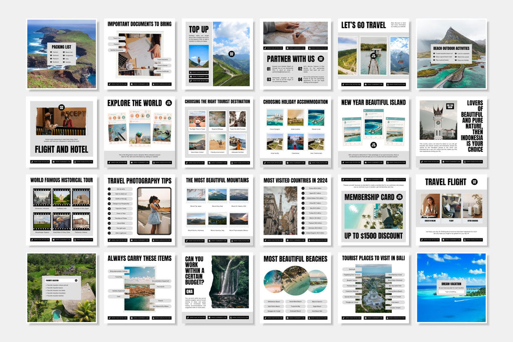 Travel Canva Social Media Template - White #3