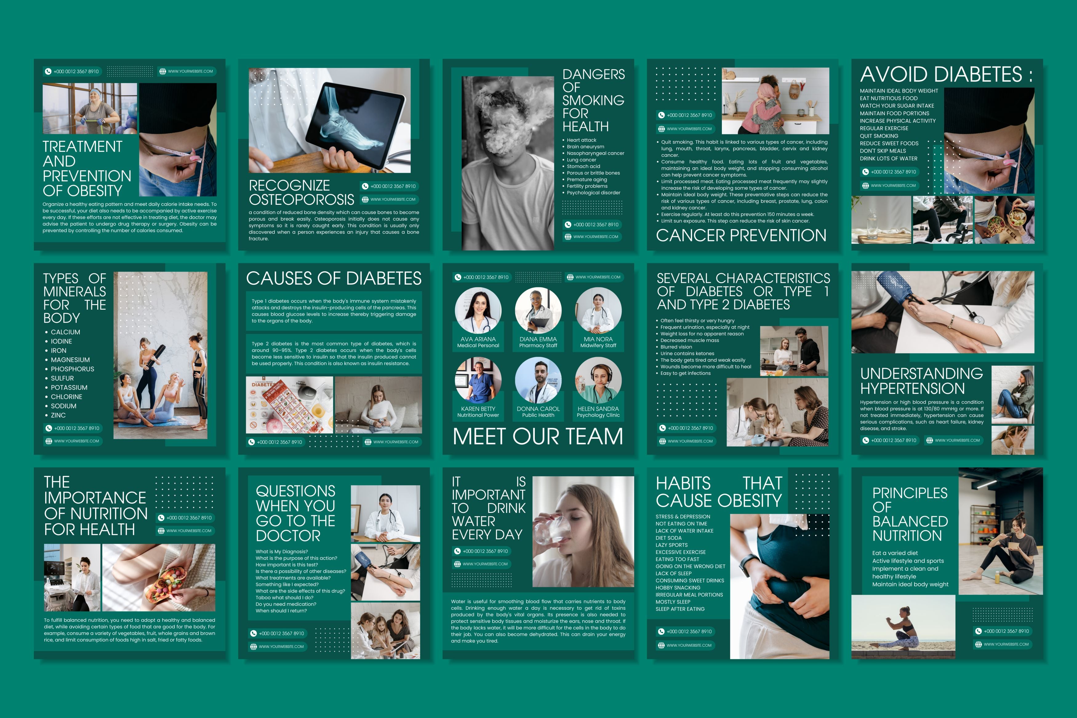 Medical Canva Social Media Template - Green #1