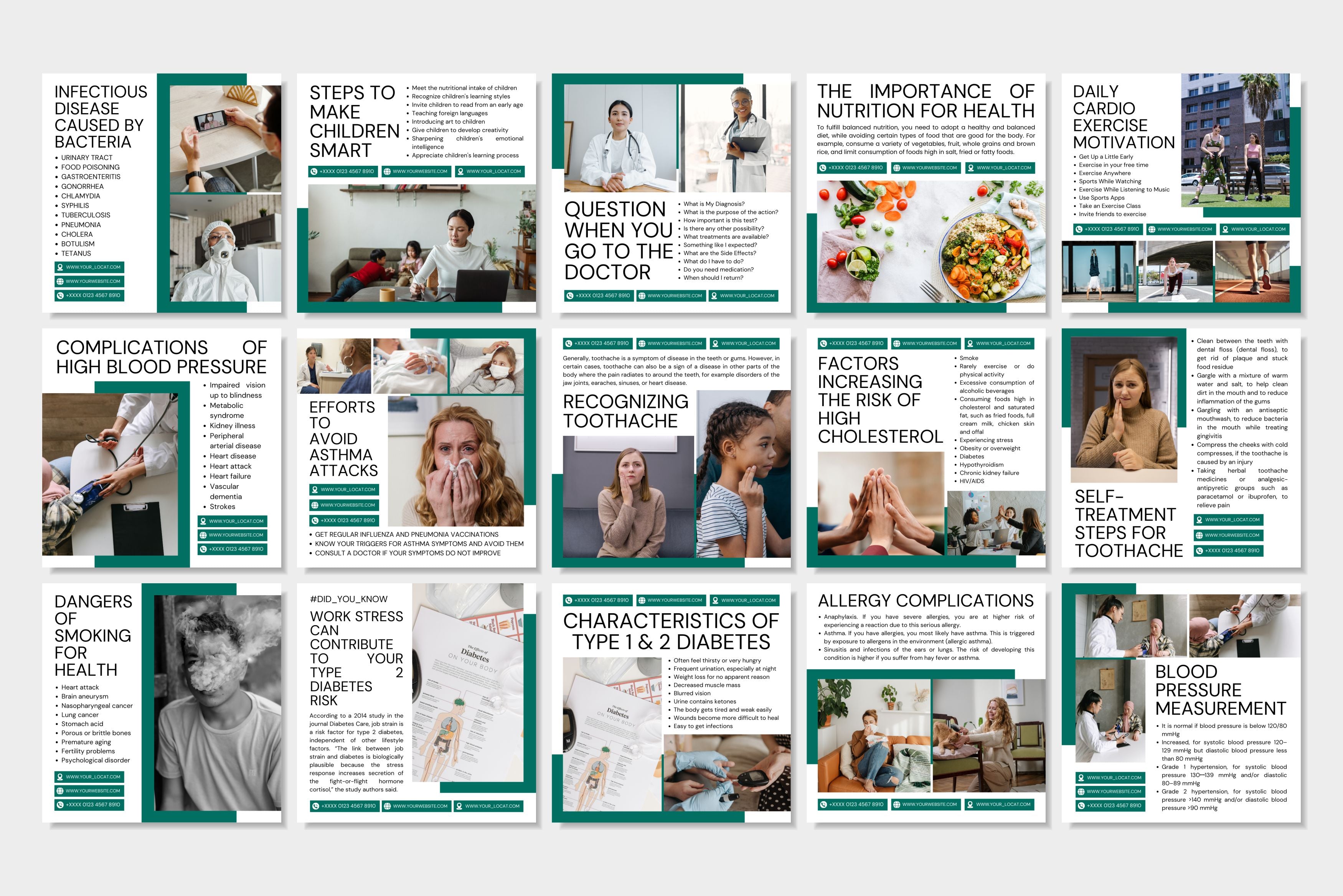 Medical Canva Social Media Template - Green #3