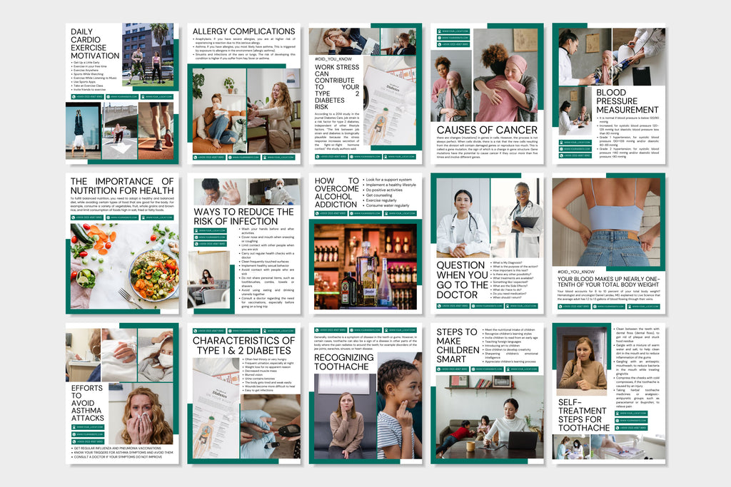 Medical Canva Social Media Template - Green #3