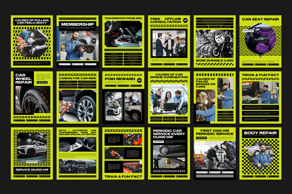 Automotive Canva Social Media Template - Green #2
