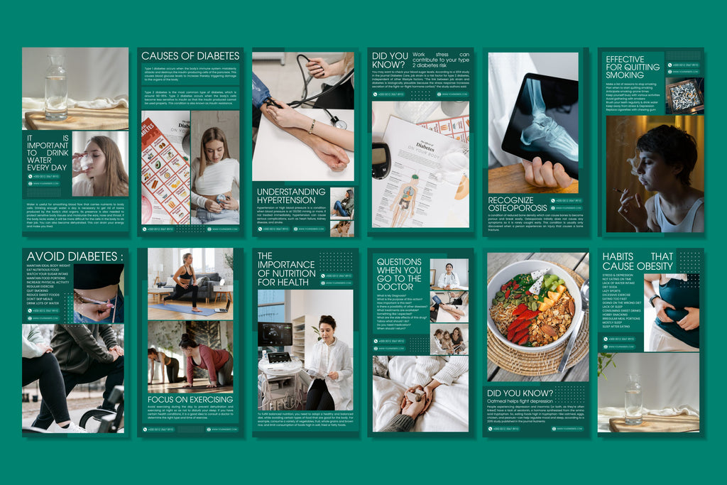 Medical Canva Social Media Template - Green #1