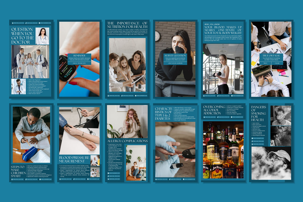 Medical Canva Social Media Template - Blue #2