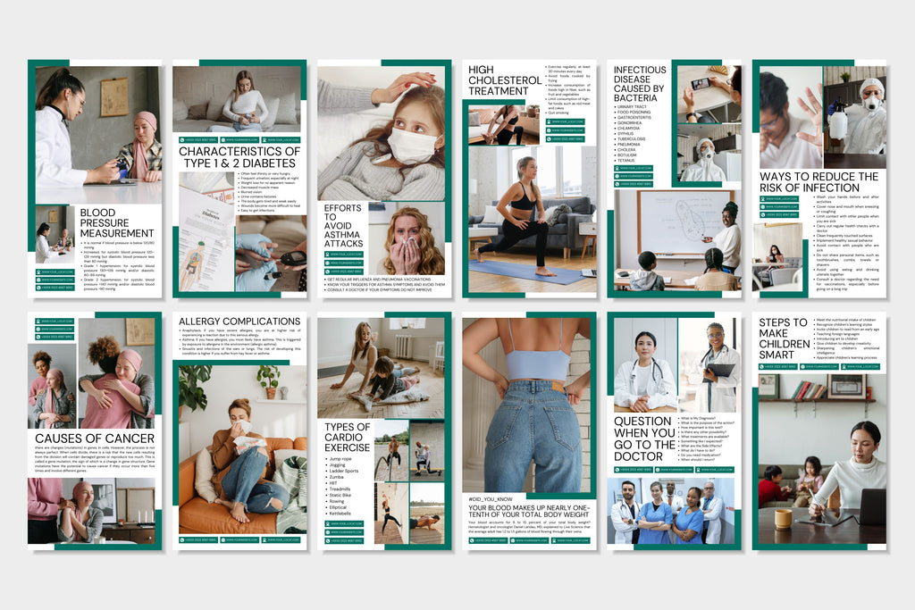 Medical Canva Social Media Template - Green #3