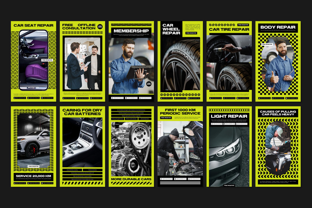 Automotive Canva Social Media Template - Green #2