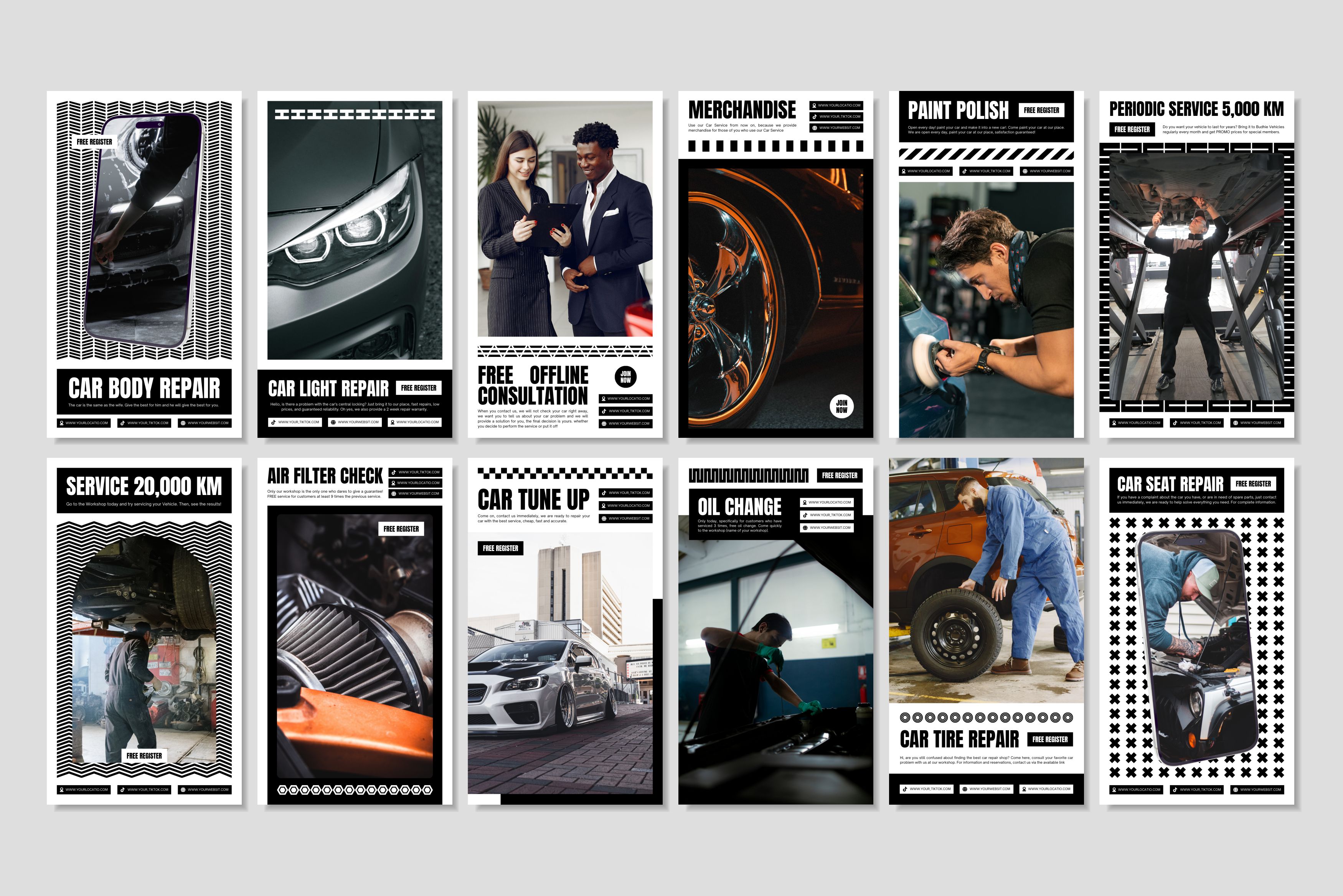 Automotive Canva Social Media Template - White #3