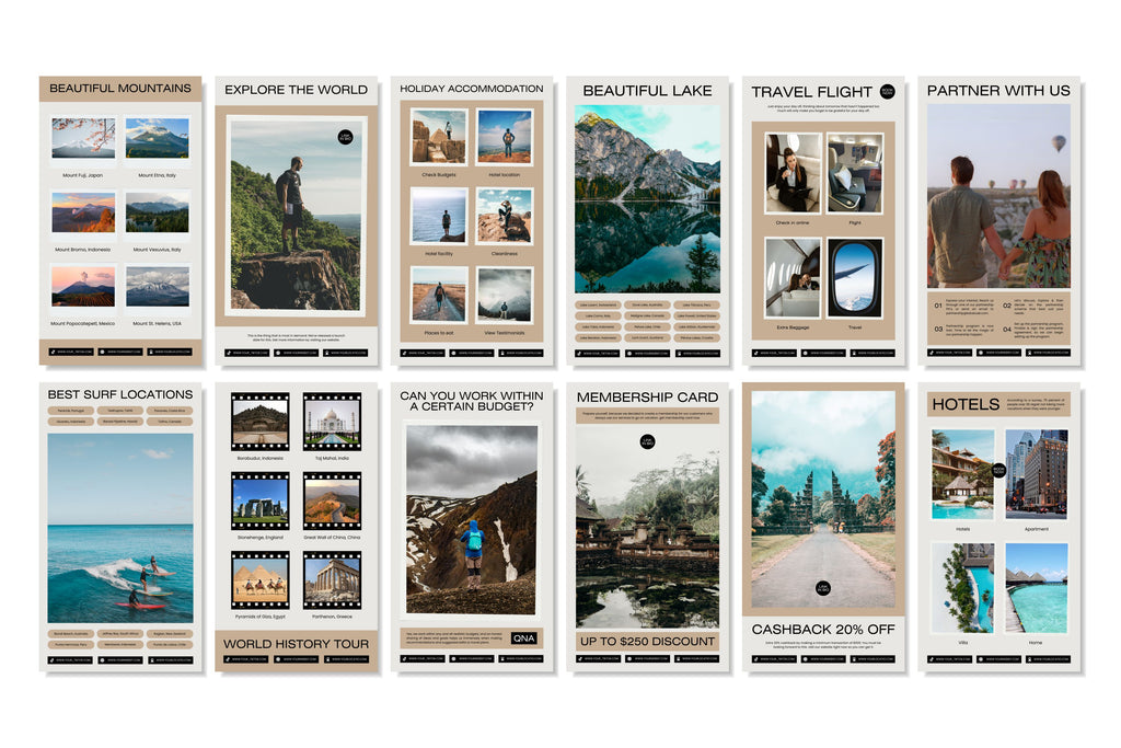 Travel Canva Social Media Template - Cream #2