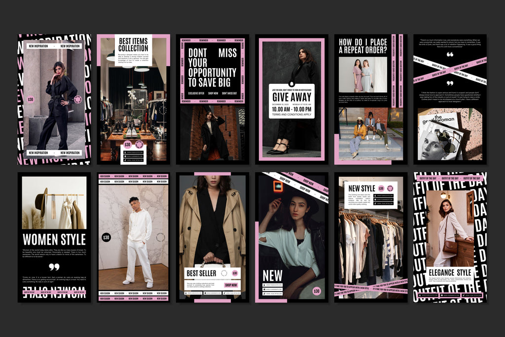 Fashion Canva Social Media Template - Pink #2