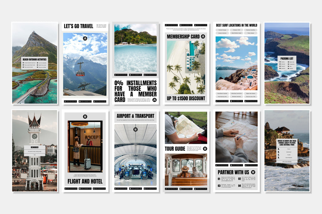 Travel Canva Social Media Template - White #3
