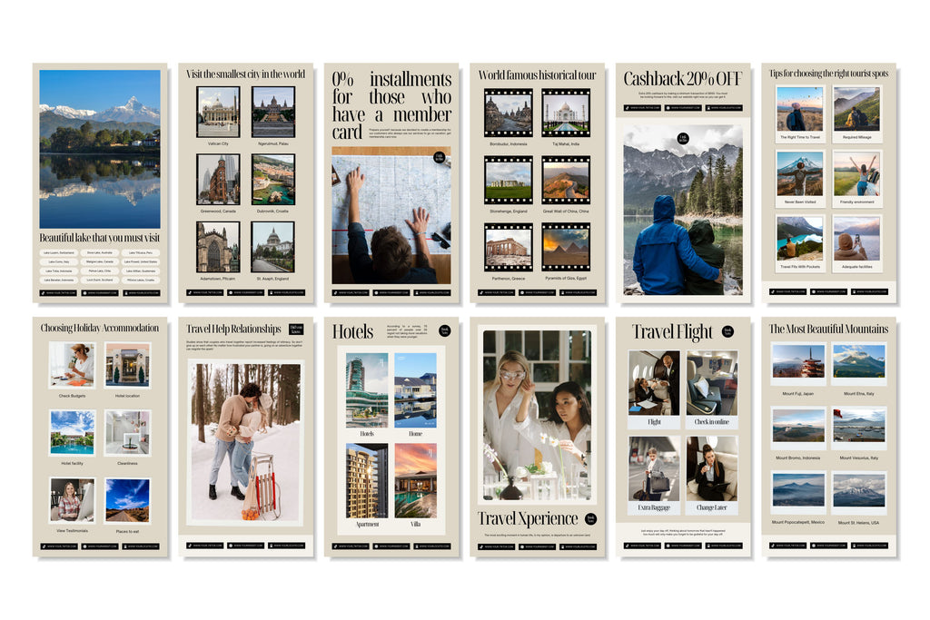 Travel Canva Social Media Template - Beige #1