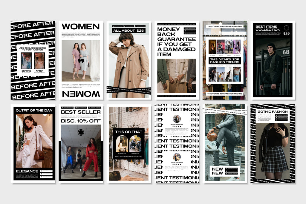 Fashion Canva Social Media Template - White #1