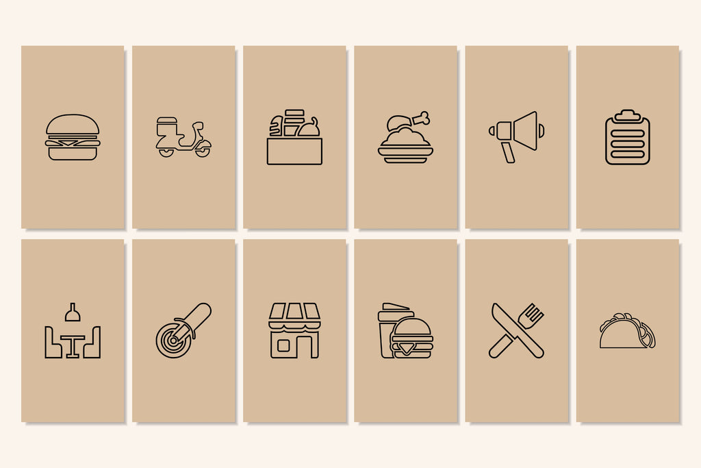 Restaurant Canva Social Media Template - Beige #1