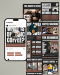 Coffee Shop Canva Social Media Template - Black #1