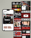 Fitness Canva Social Media Template - Red #1