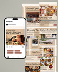 Restaurant Canva Social Media Template - Beige #1