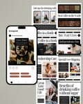 Coffee Shop Canva Social Media Template - White #2