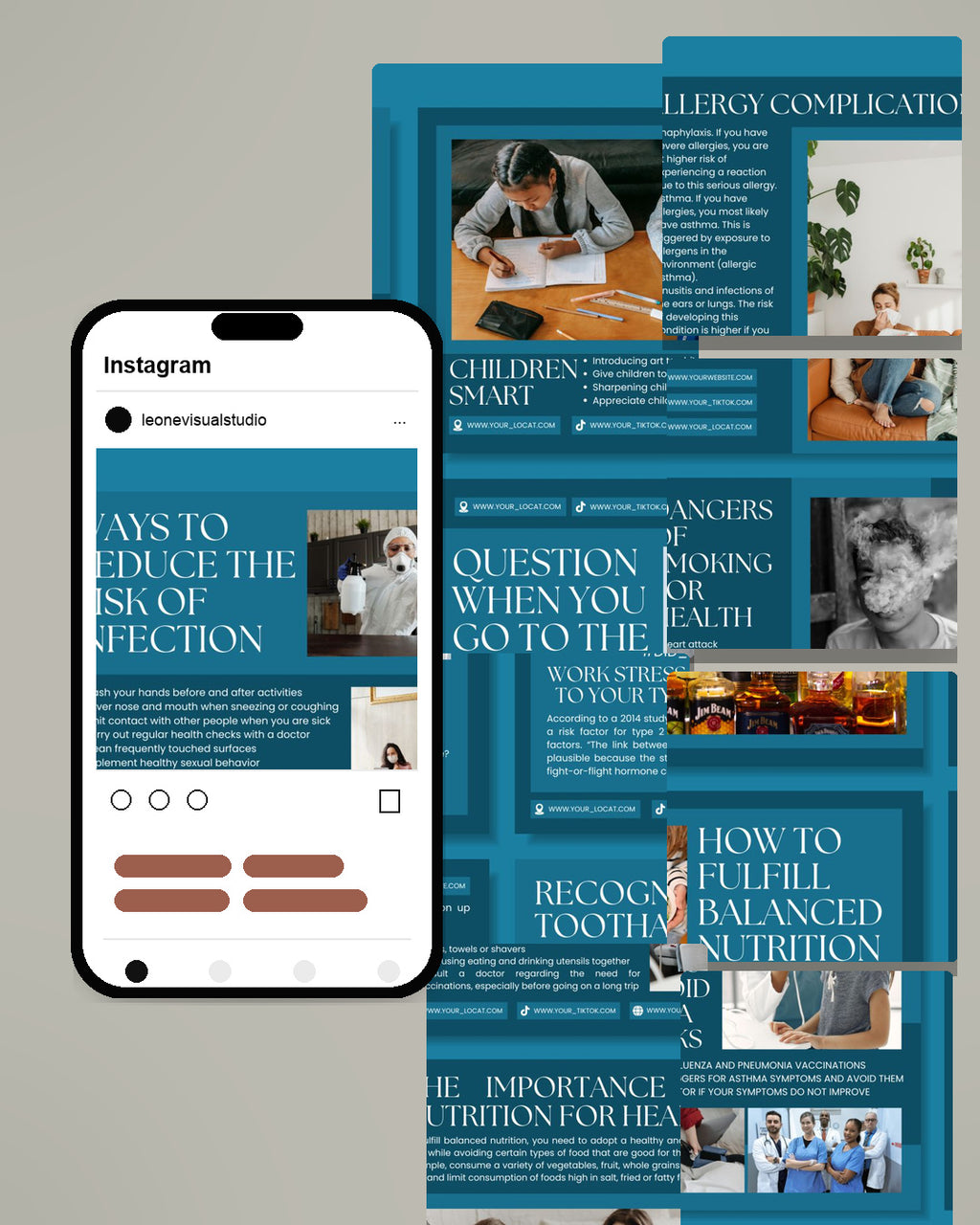 Medical Canva Social Media Template - Blue #2