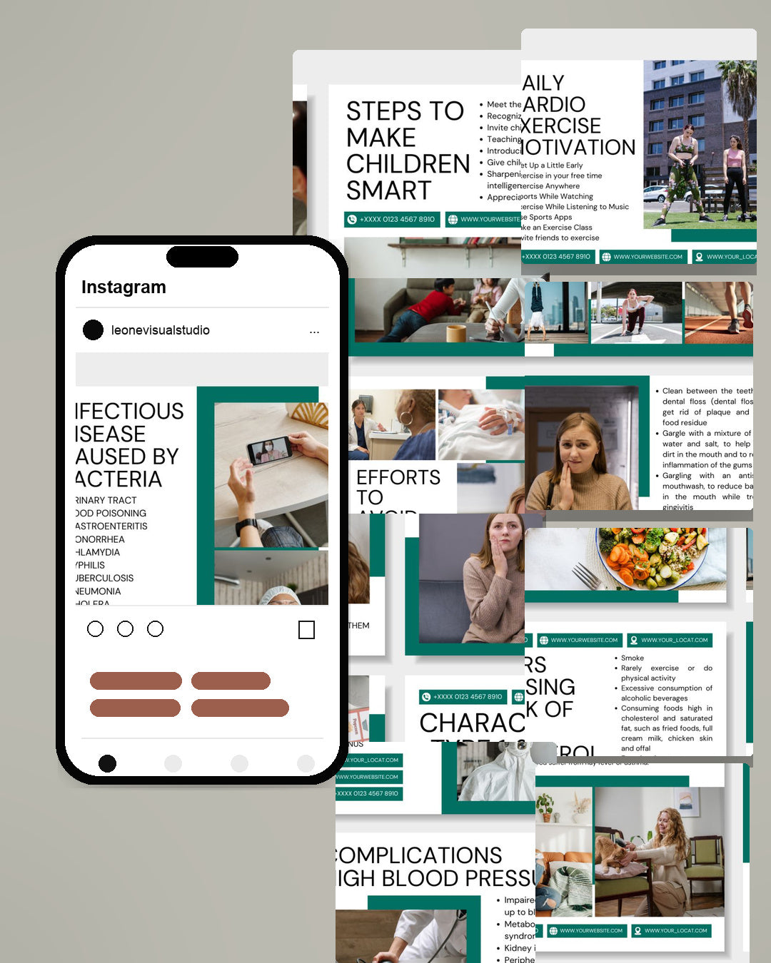 Medical Canva Social Media Template - Green #3