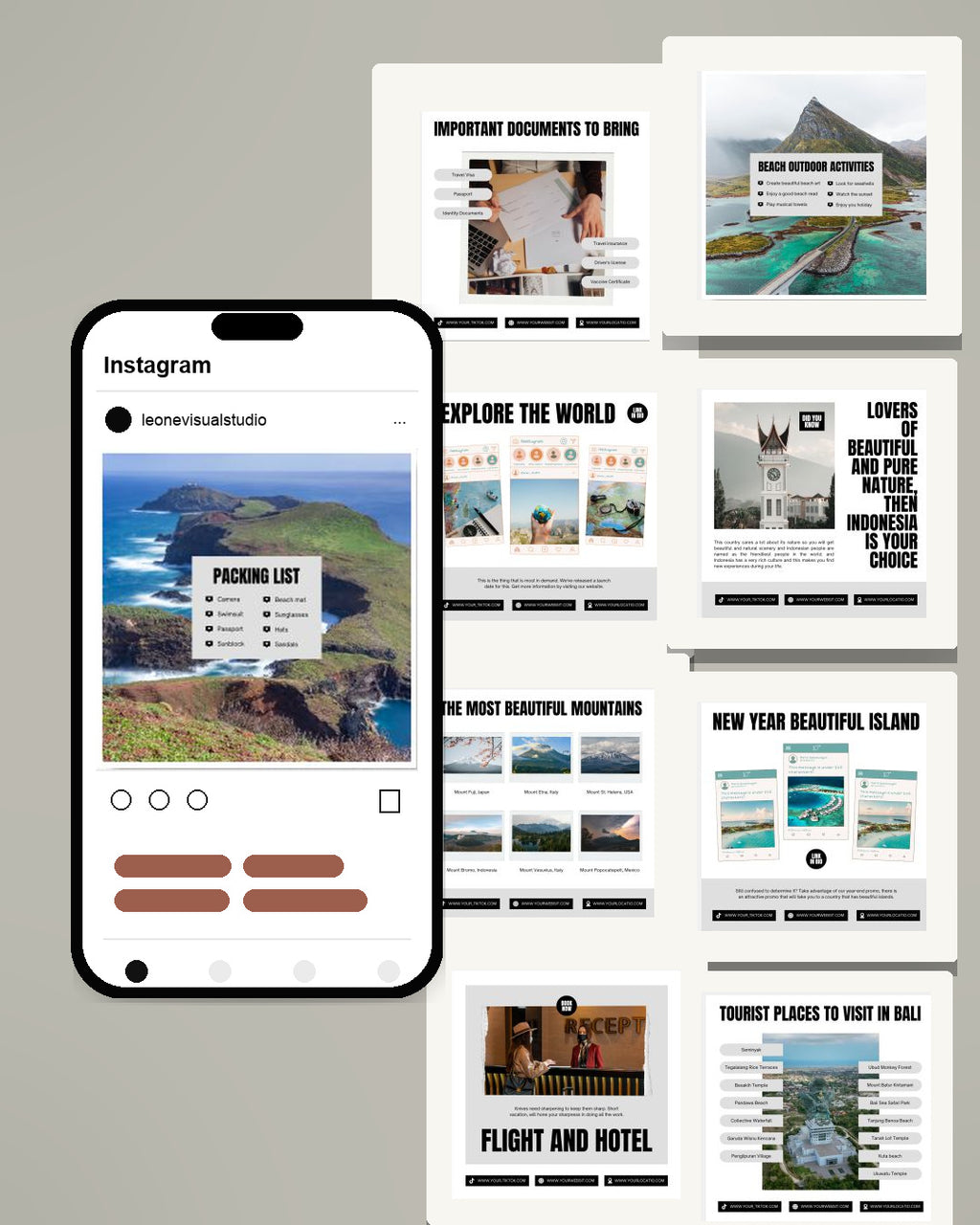 Travel Canva Social Media Template - White #3