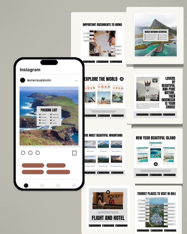 Travel Canva Social Media Template - White #3